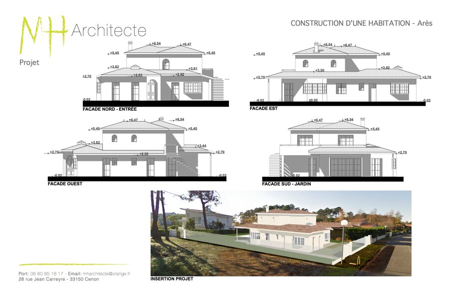 Projet Construction d'une maison individuelle - Arès réalisé par un architecte Archidvisor