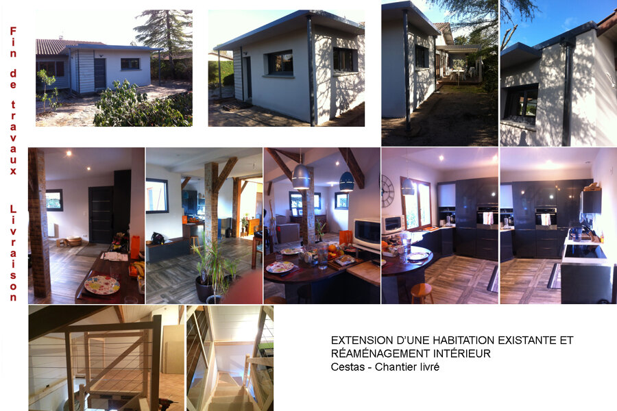 Projet Extension et réaménagement d'une habitation - Cestas réalisé par un architecte Archidvisor