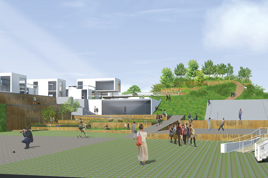Projet Europan 2013 - As - A hill climbing up to the future réalisé par un architecte Archidvisor