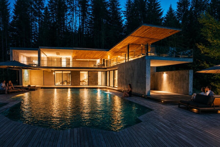 Projet R95 - construction villa bioclimatique sur terrain en pente St Leu la forêt réalisé par un architecte Archidvisor
