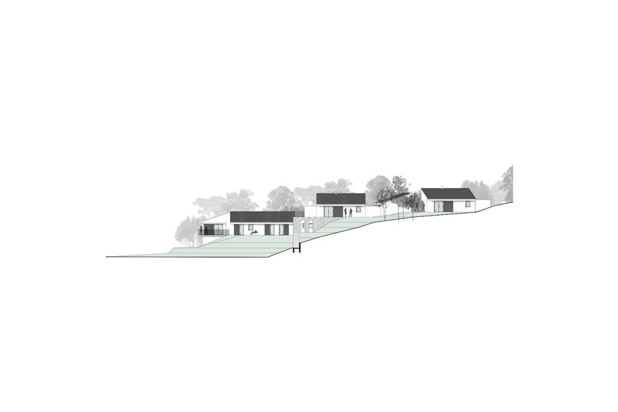 Projet Trois villas indépendantes avec garages, terrasses et jardin et atelier de peintre de 25m². réalisé par un architecte Archidvisor