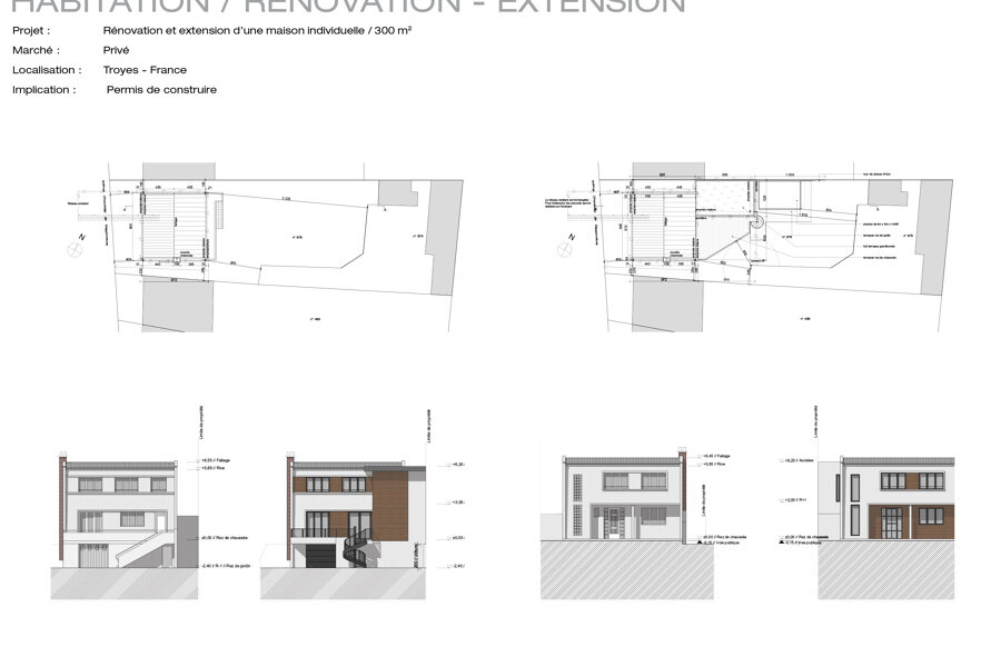 Projet Rénovation et extension d'une maison de ville réalisé par un architecte Archidvisor