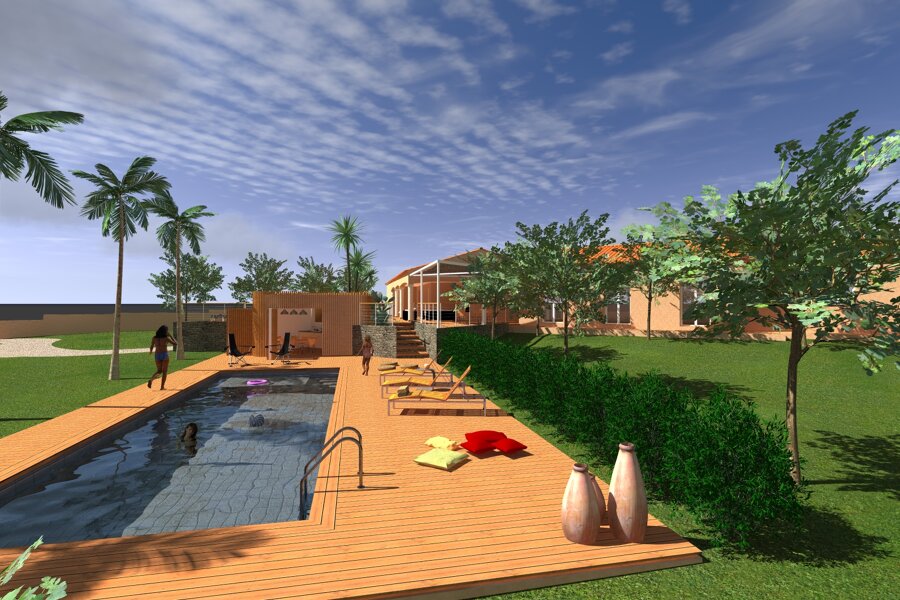 Projet Piscine et pool house de la maison V réalisé par un architecte Archidvisor