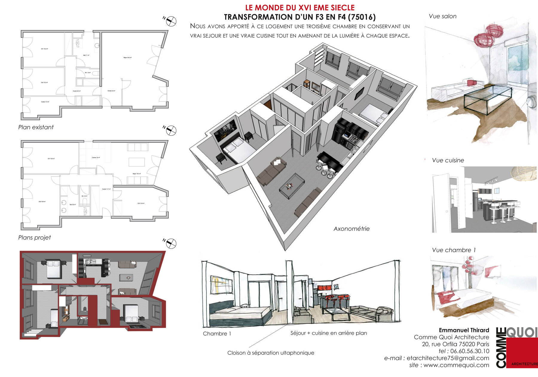 Aménagement intérieur - Appartement par un architecte Archidvisor