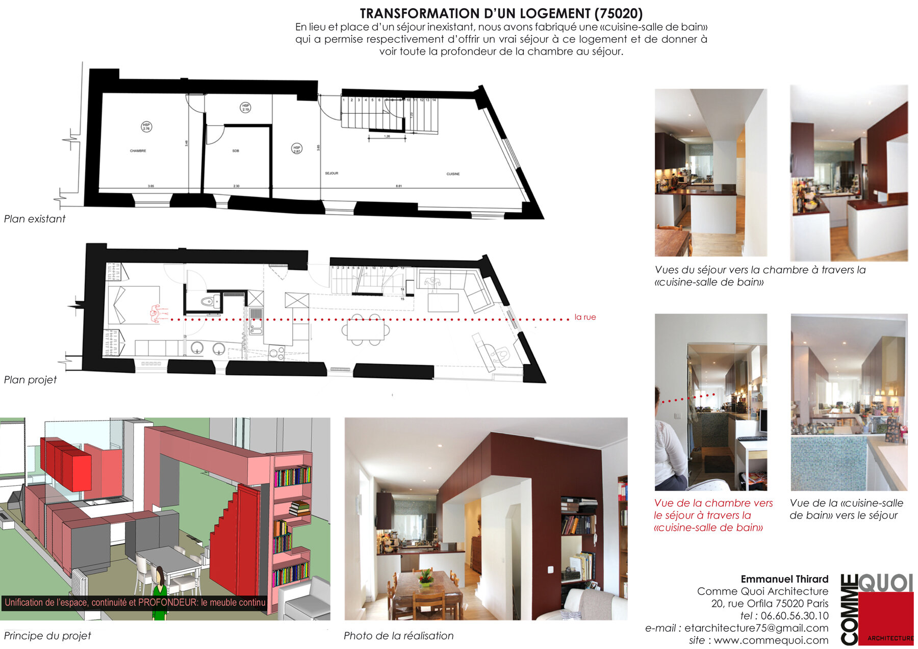 Aménagement intérieur - Appartement par un architecte Archidvisor