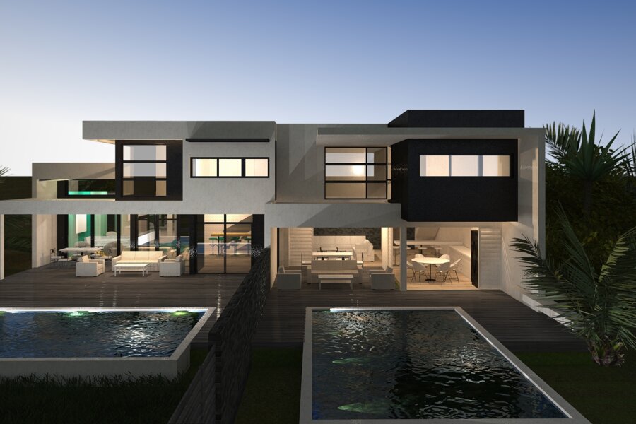 Projet Villas - blanches et noires réalisé par un architecte Archidvisor
