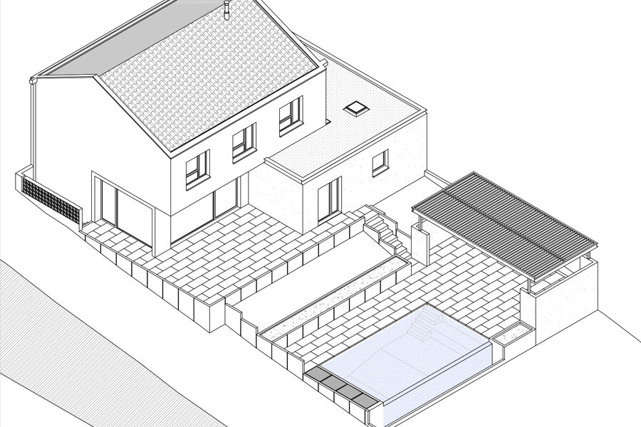 Projet Construction d'une maison individuelle neuve avec piscine et pool-house réalisé par un architecte Archidvisor