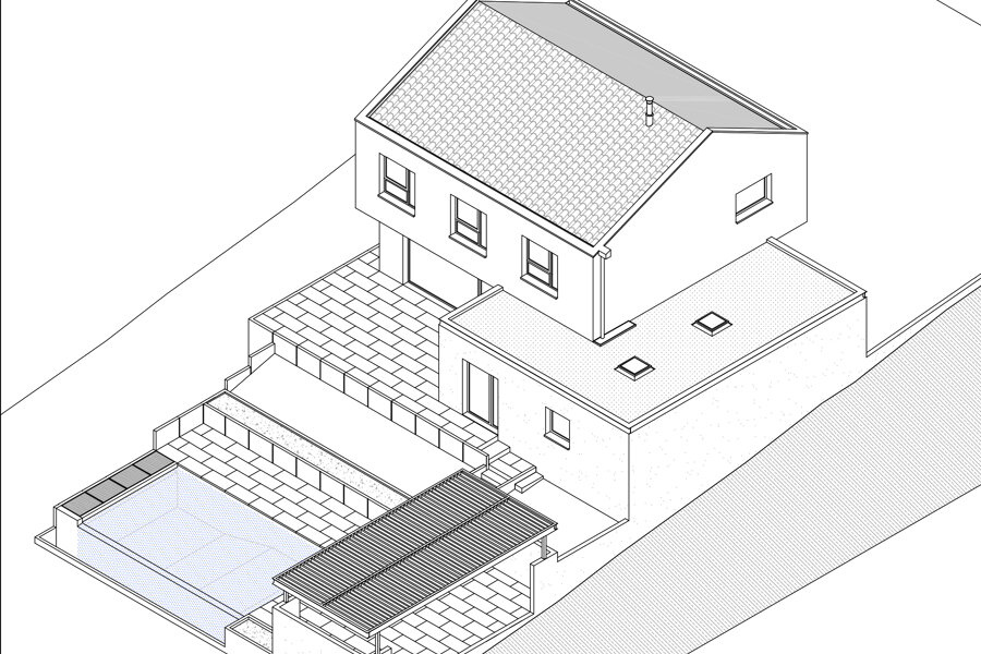 Projet Construction d'une maison individuelle neuve avec piscine et pool-house réalisé par un architecte Archidvisor