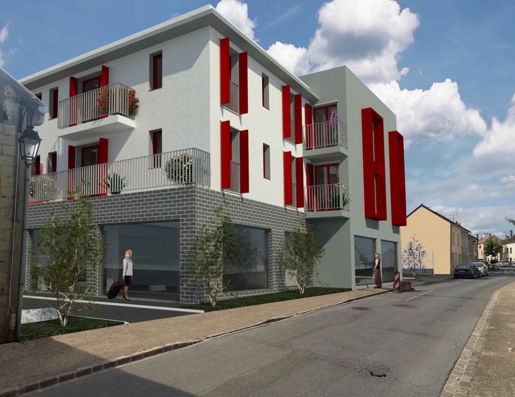 8 logements sociaux et 2 commerces
