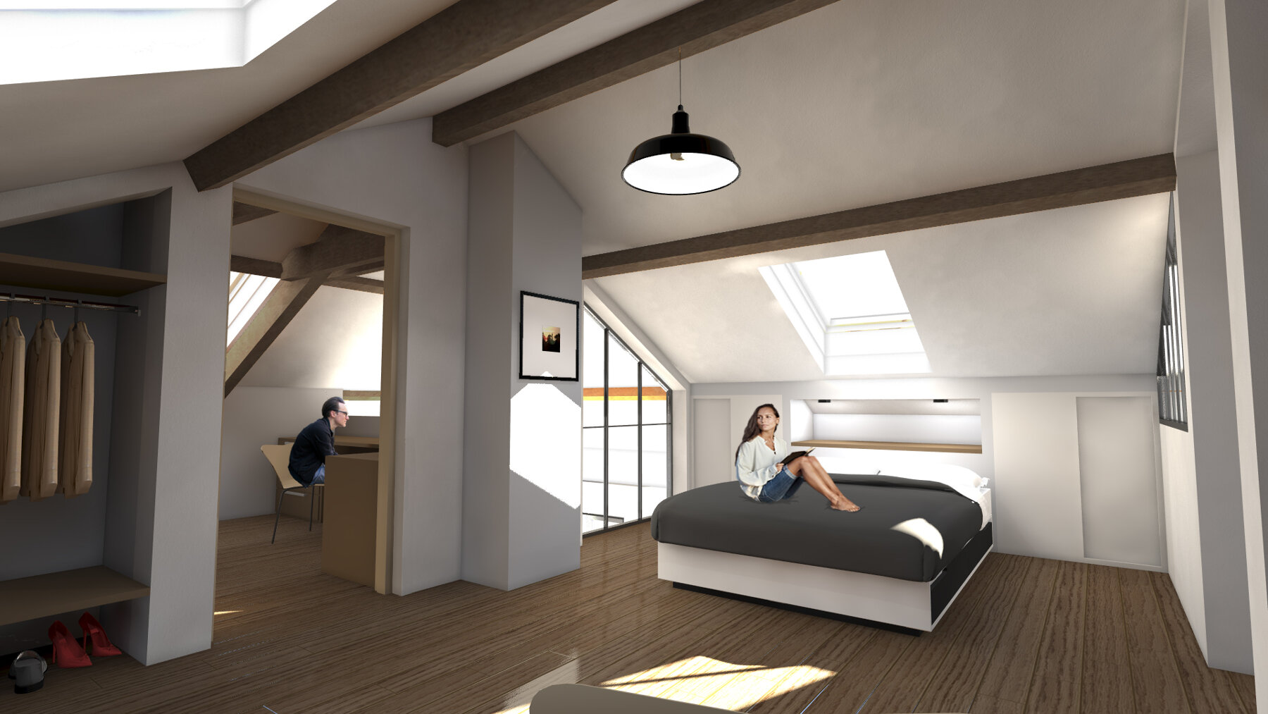 Aménagement des combles d'une maison individuelle