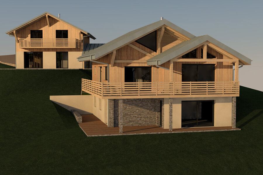 Projet Construction de deux chalets à Vaujany (38) réalisé par un architecte Archidvisor