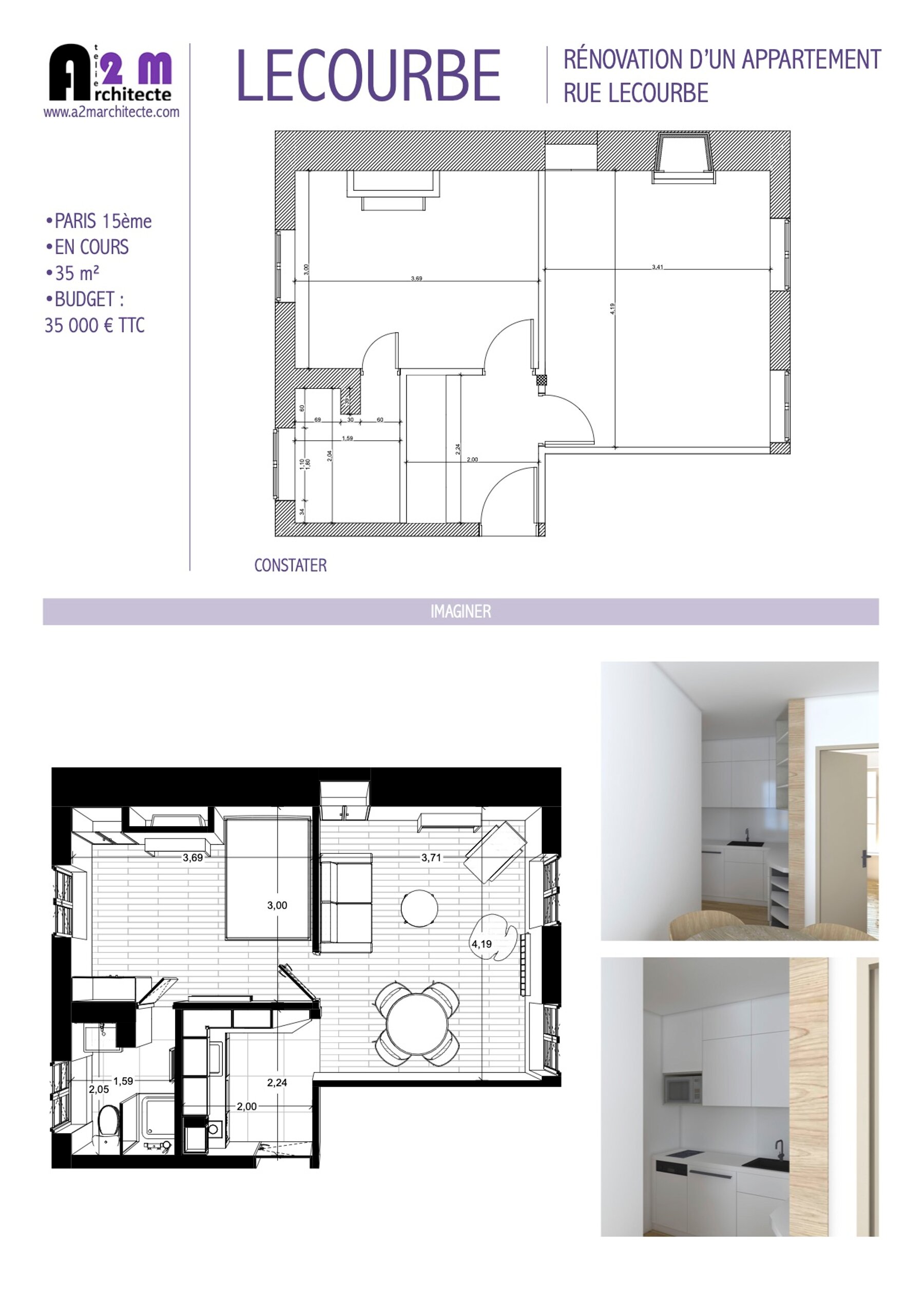 Aménagement intérieur - Appartement par un architecte Archidvisor