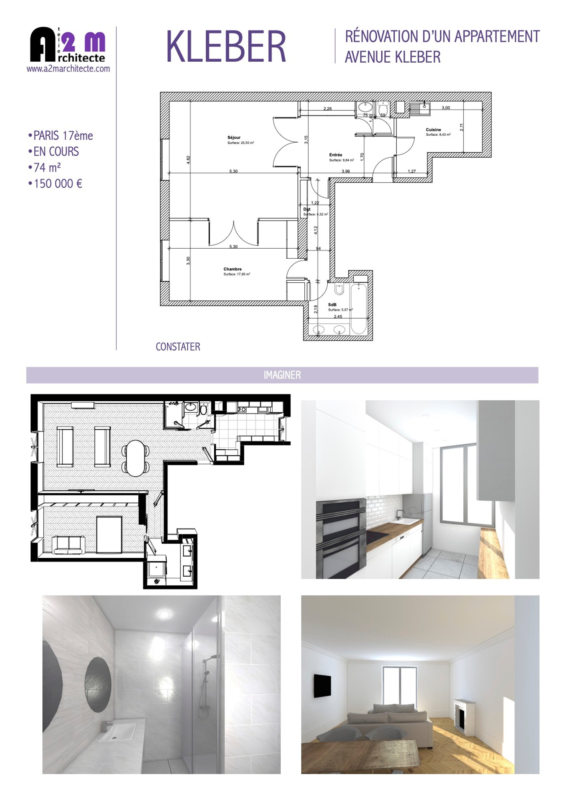 Aménagement intérieur - Appartement par un architecte Archidvisor