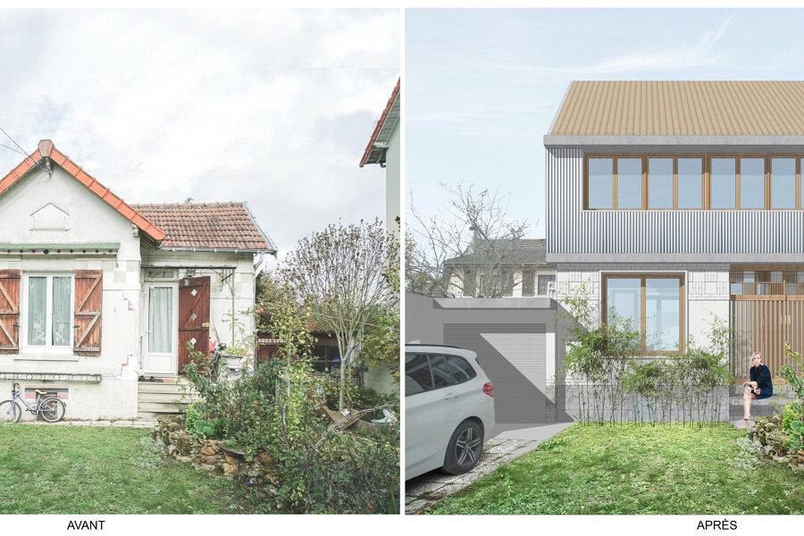 Projet Surélévation et extension d'une maison à Montgeron réalisé par un architecte Archidvisor