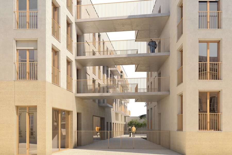 Projet LA POCHE DU JARD - 80 logements + activités & commerces réalisé par un architecte Archidvisor