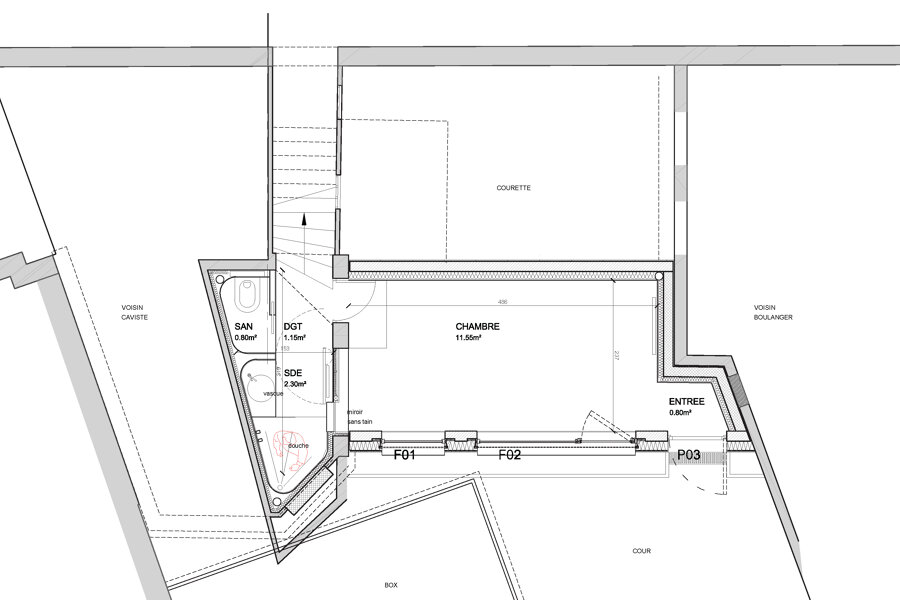 Projet S92 - extension et réaménagement duplex - bois colombes réalisé par un architecte Archidvisor