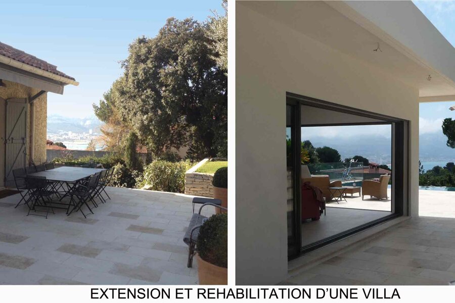 Projet Extension et surélévation d'une villa avec piscine réalisé par un architecte Archidvisor