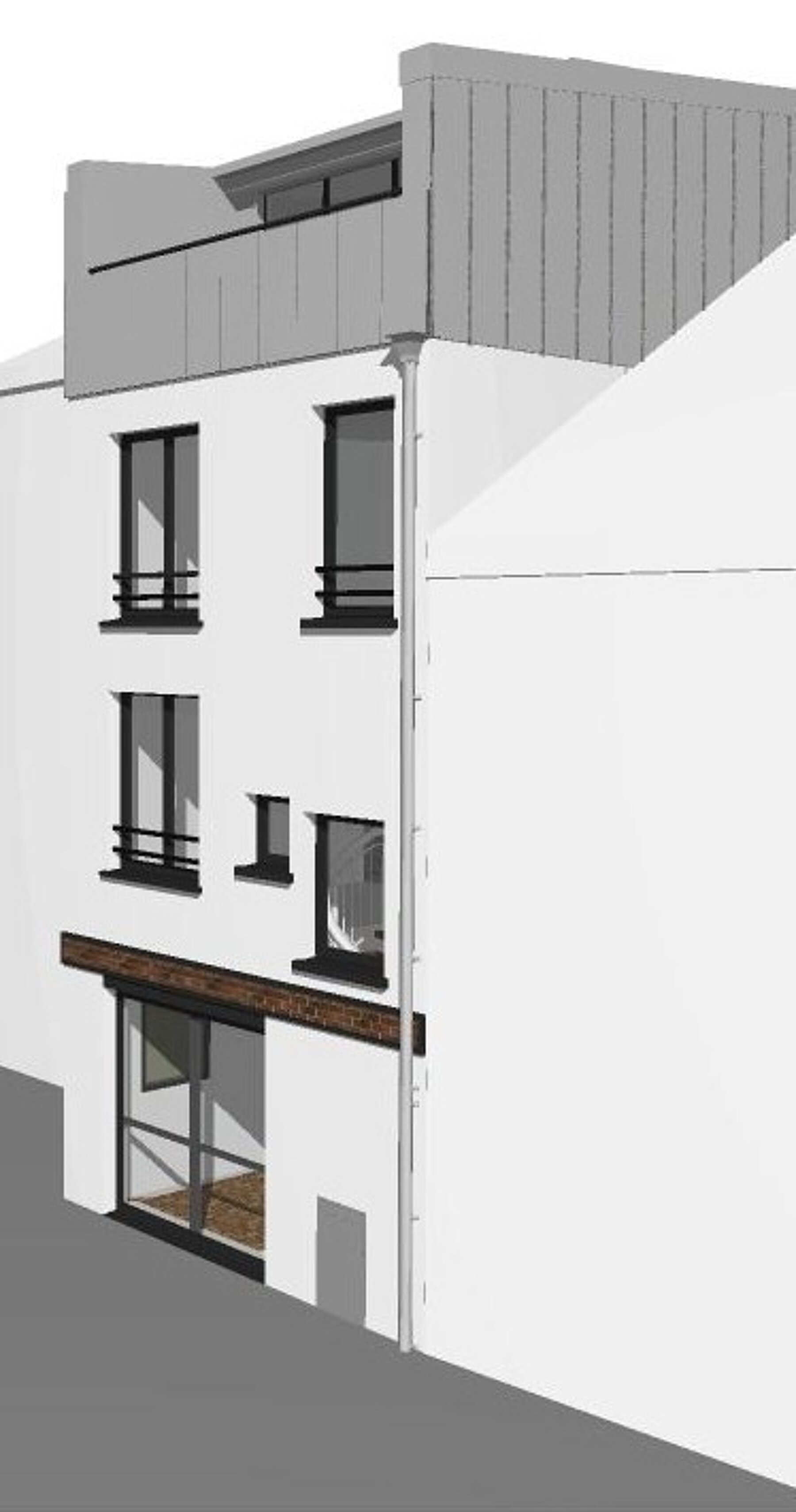 Surélévation d'une maison de ville