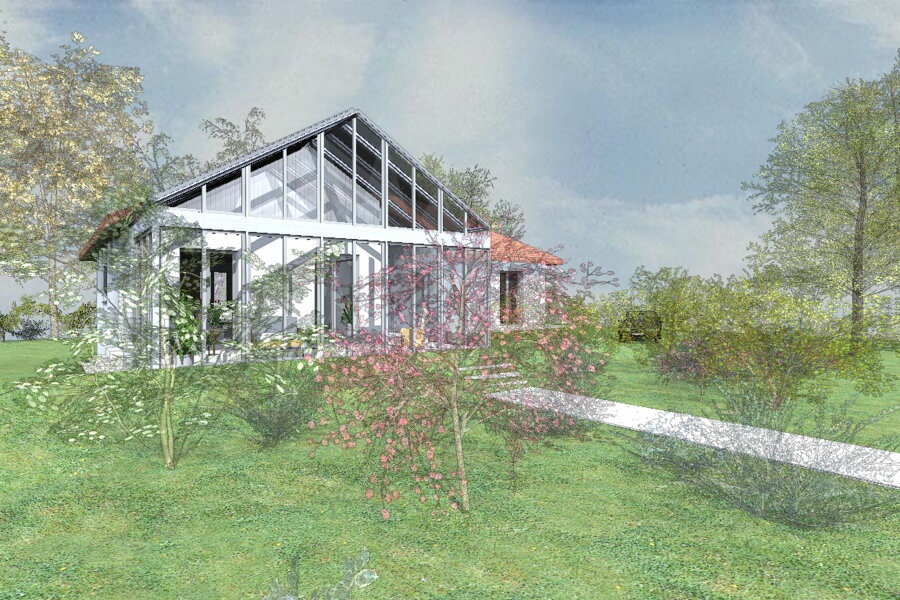 Projet Extension maison serre bioclimatique réalisé par un architecte Archidvisor