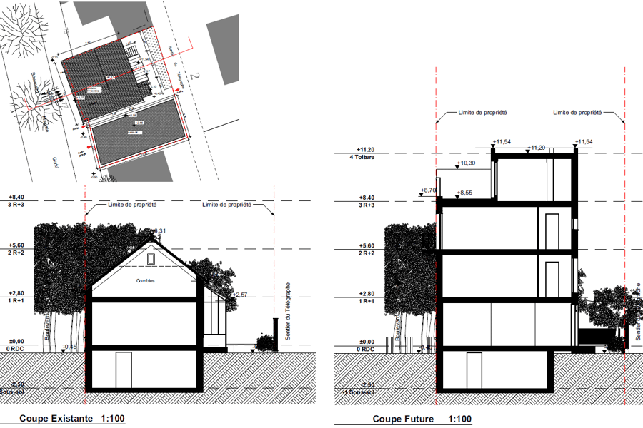Projet Surélévation d'une maison à Villejuif réalisé par un architecte Archidvisor