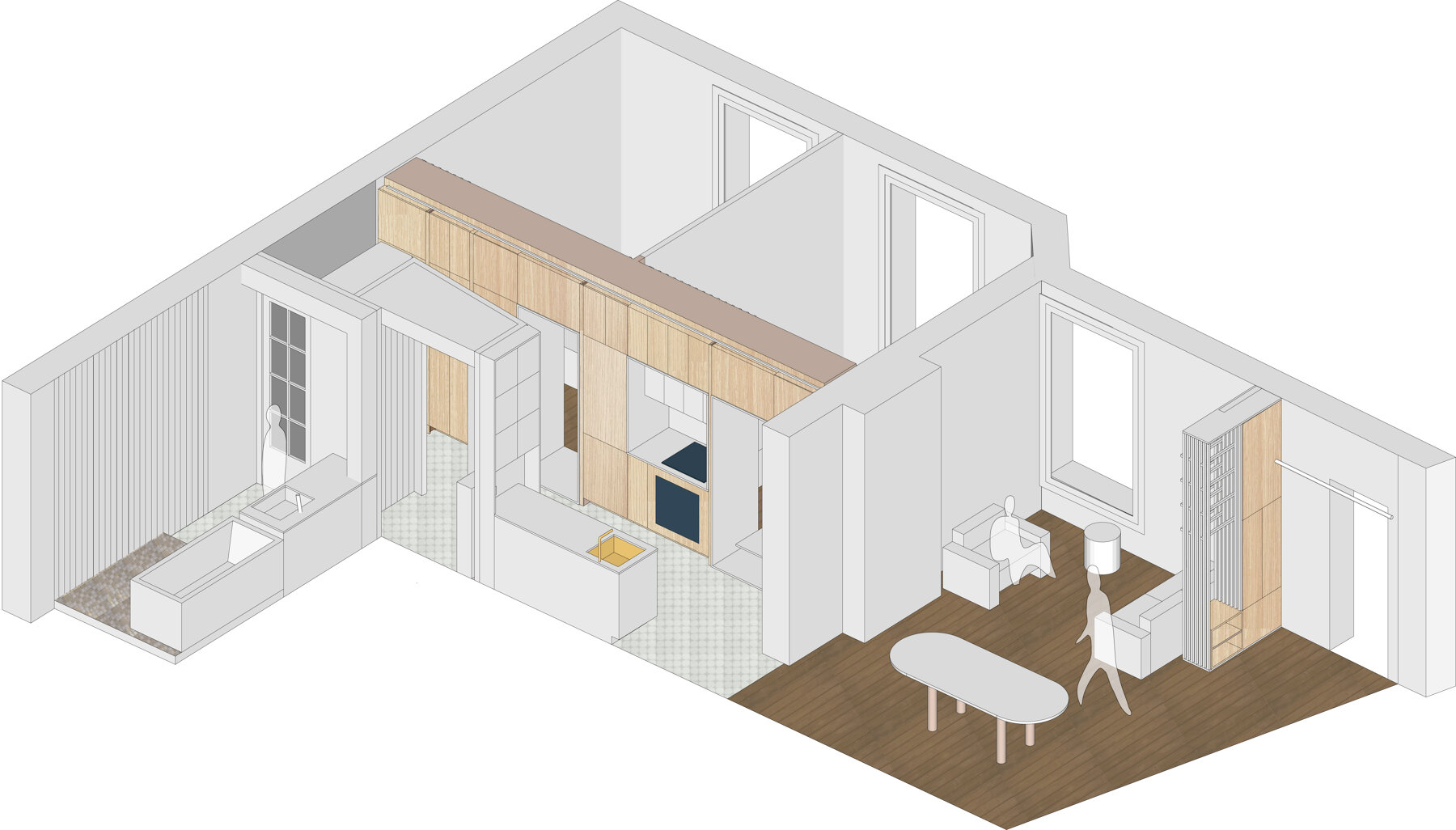 Aménagement intérieur - Appartement par un architecte Archidvisor