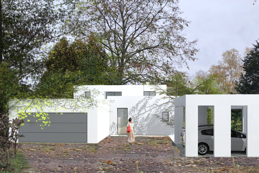Projet construction maison contemporaine à Bouliac réalisé par un architecte Archidvisor