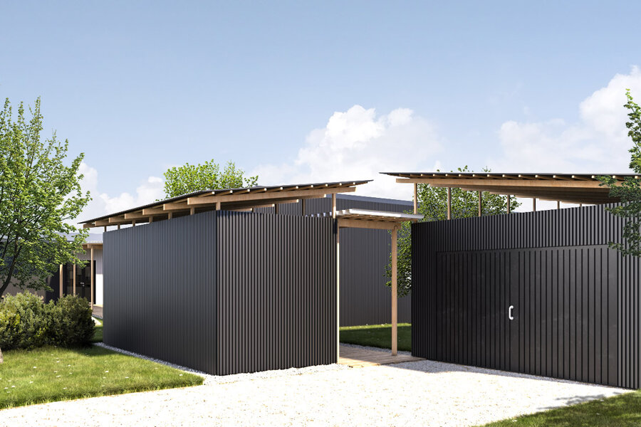 Projet Maison container noire et blanche réalisé par un architecte Archidvisor