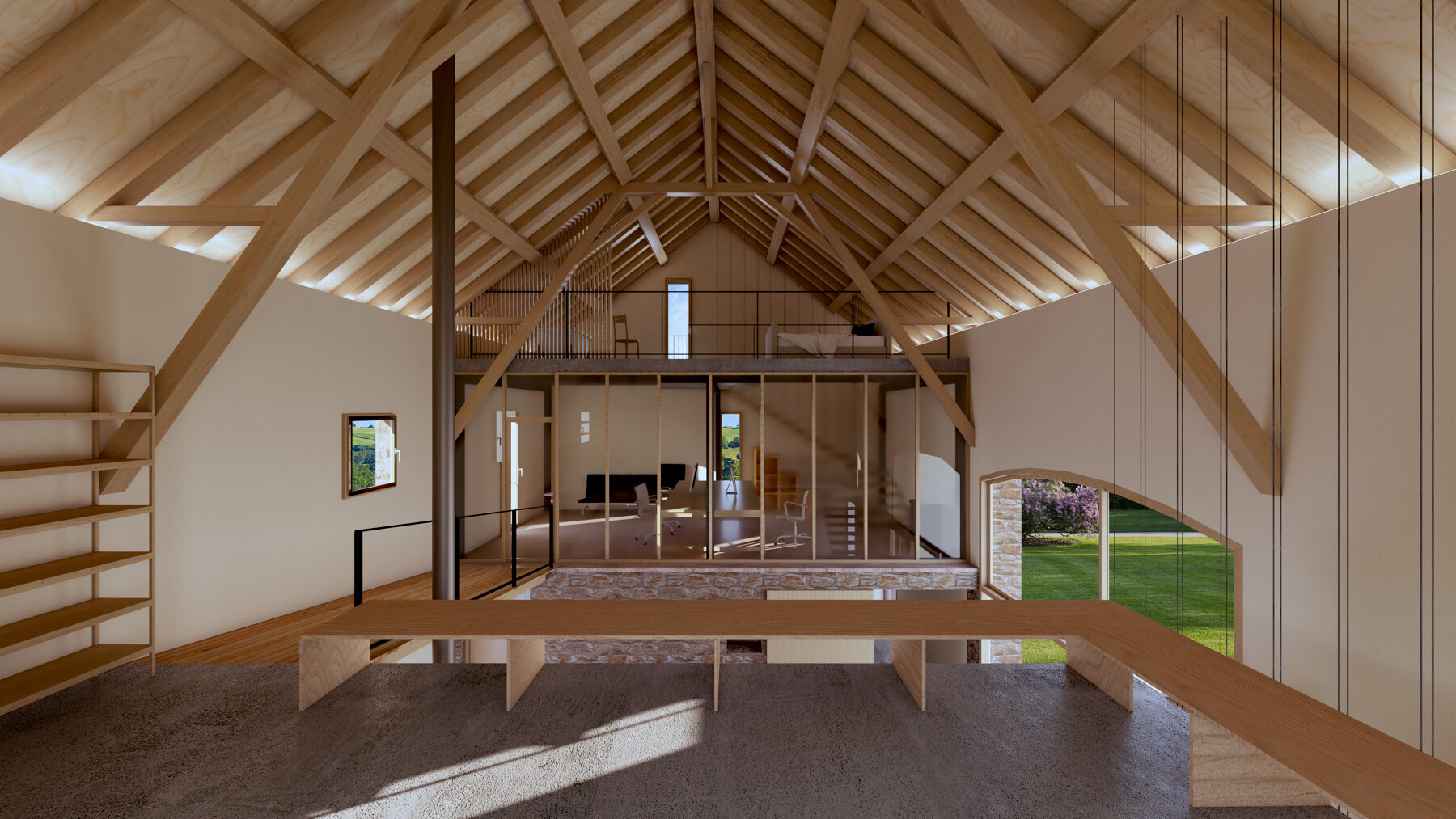 Aménagement intérieur - Bâtiment agricole par un architecte Archidvisor