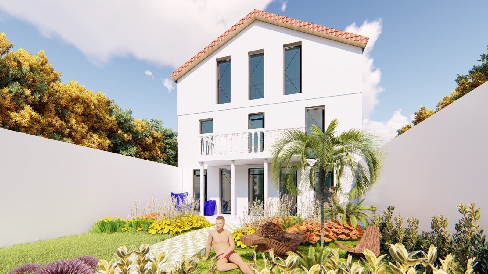 Extension à Drancy — façade et nouvelle volumétrie