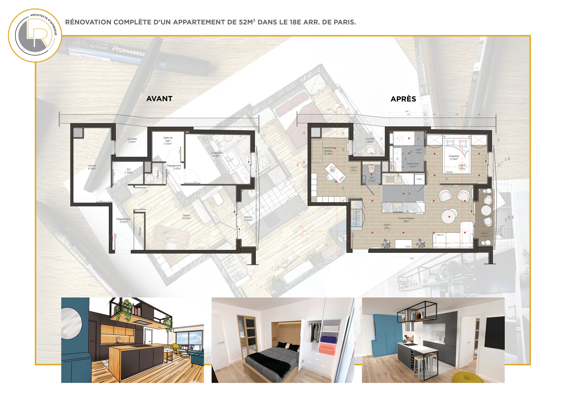 Rénovation - Appartement par un architecte d'intérieur Archidvisor