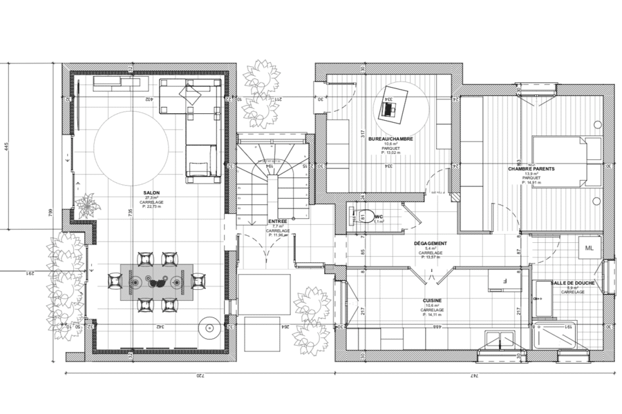 Projet Maison toit terrasse - Extension réalisé par un architecte Archidvisor