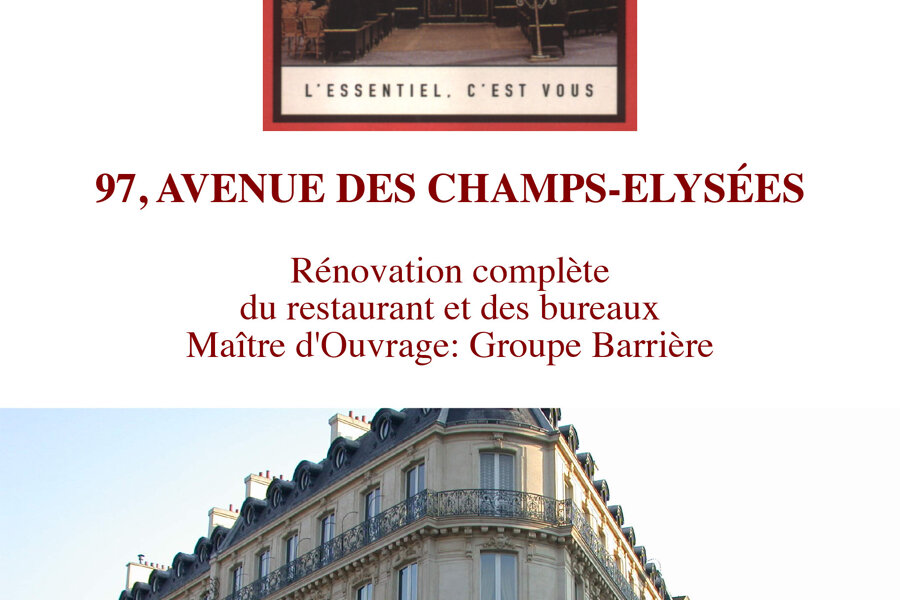 Projet Fouquets Champs-Elysées réalisé par un architecte Archidvisor