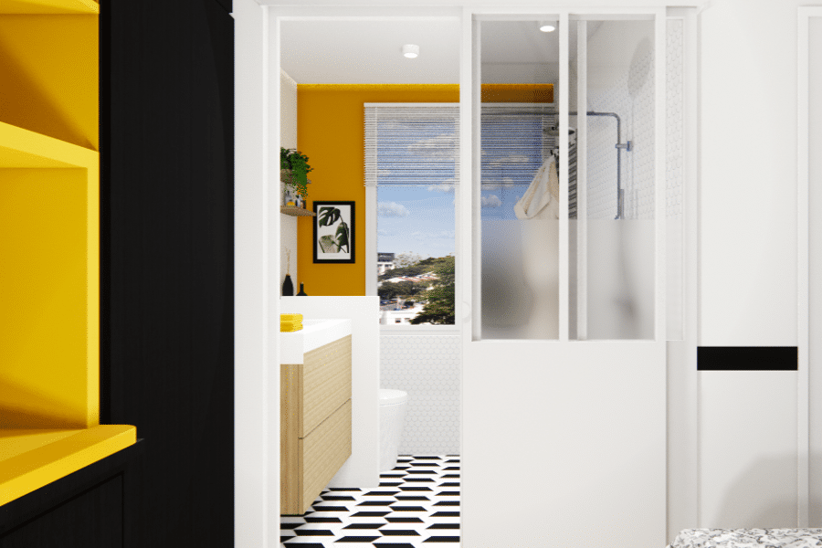 Projet Salle de bain ensoleillée réalisé par un architecte d'intérieur Archidvisor