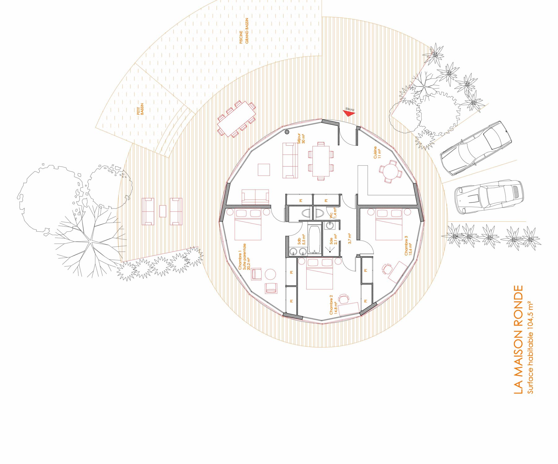 Plan Maison Ronde | Ventana Blog