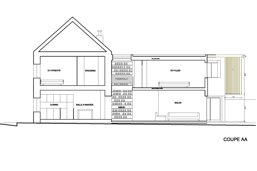 Projet V77 - Extension bois maison individuelle - Tournan-en-Brie réalisé par un architecte Archidvisor