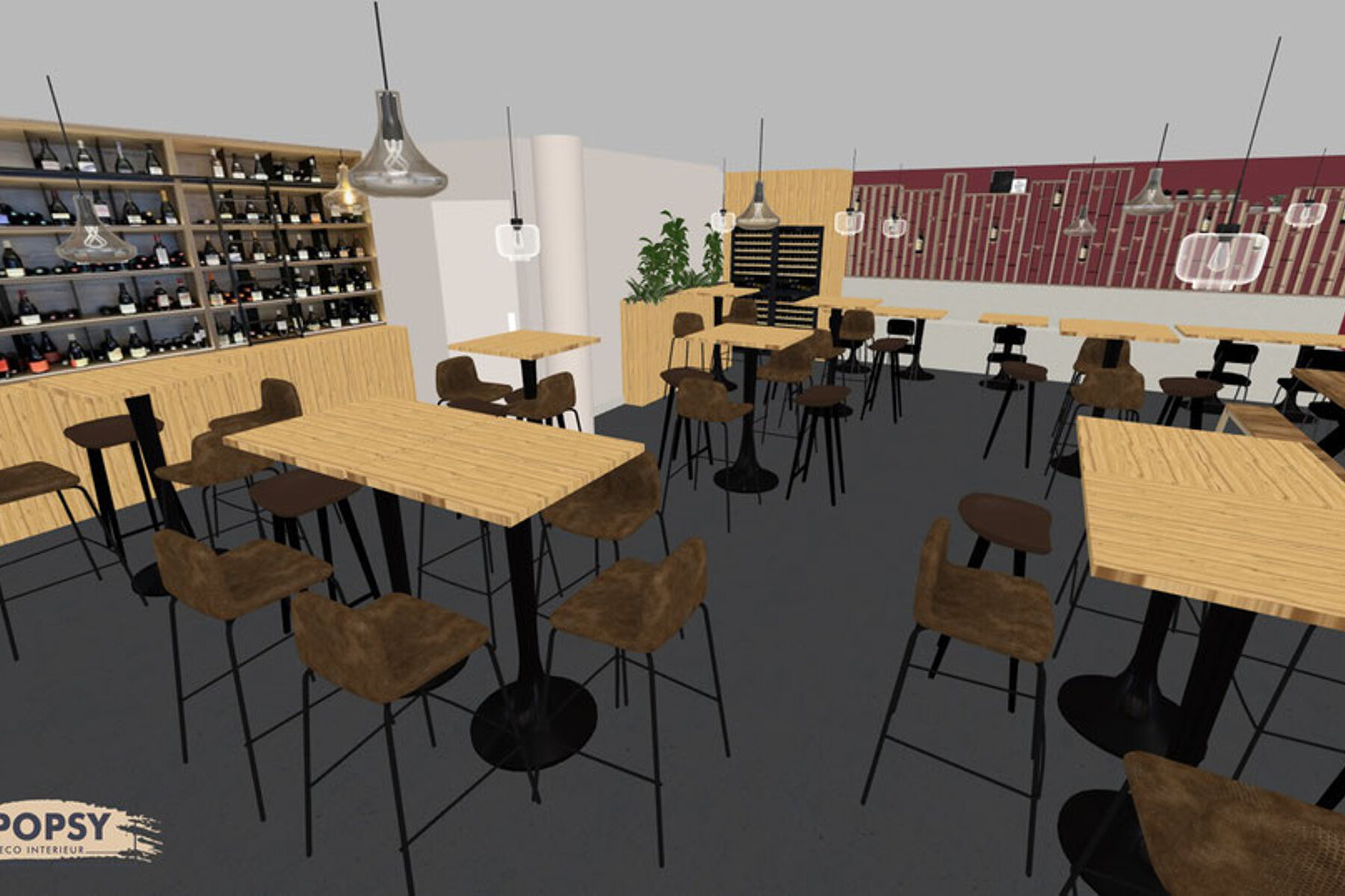ᐅ Aménagement intérieur à Bordeaux ≡ Projet bar à vins par Pauline ...