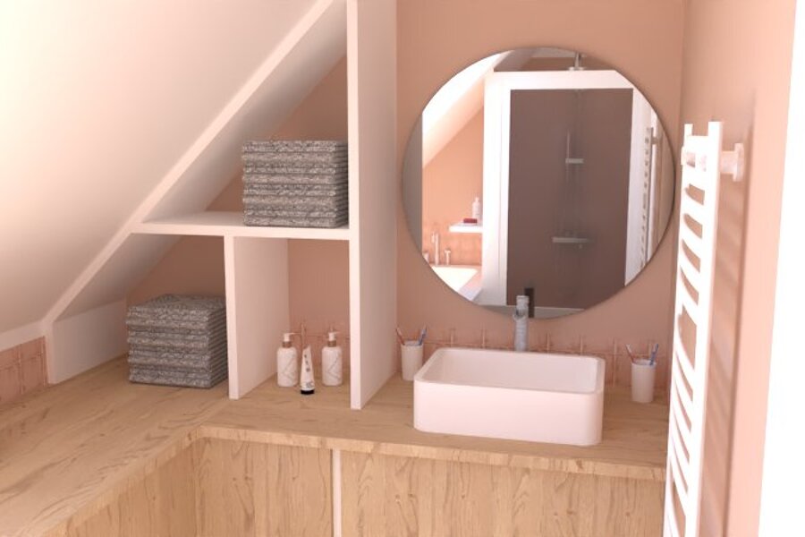 Projet Création d'une salle de bain réalisé par un décoratrice Archidvisor