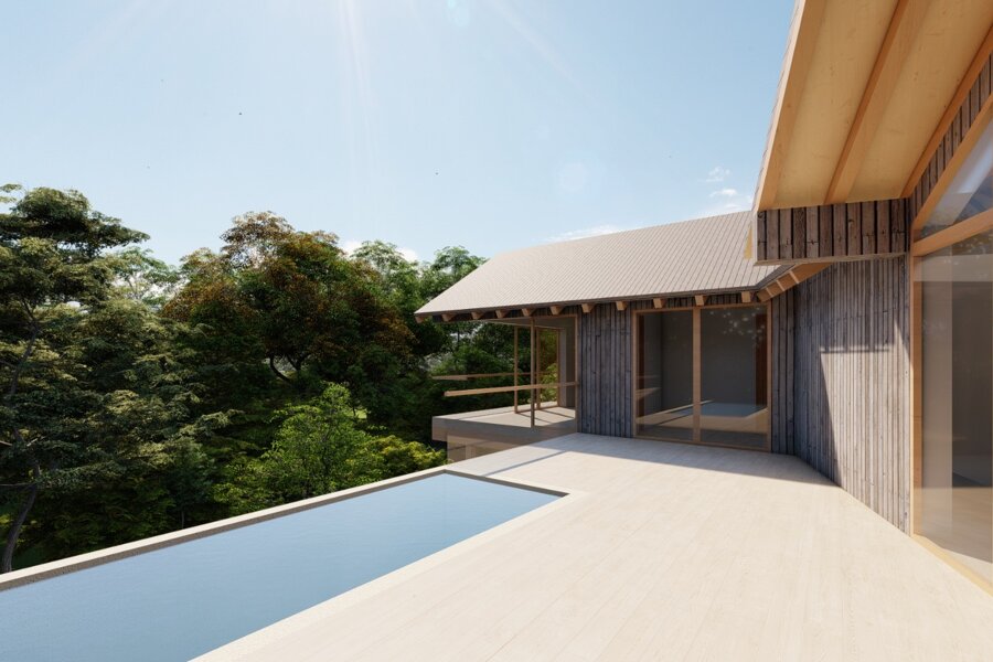Projet Maison contemporaine en Bois brule réalisé par un architecte Archidvisor
