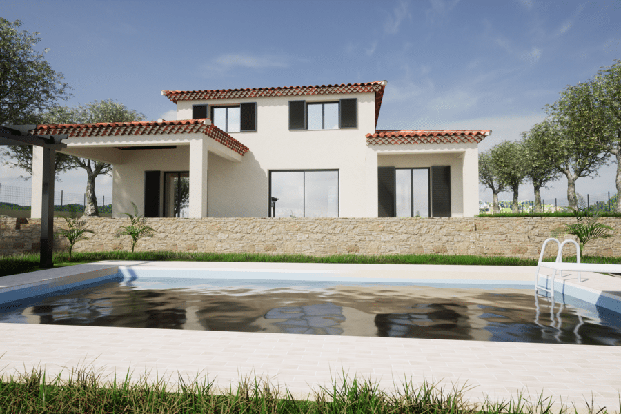 Projet Conception du permis de construire pour une villa néo-provençale R+1 de 140m² à Flayosc réalisé par un architecte d'intérieur Archidvisor