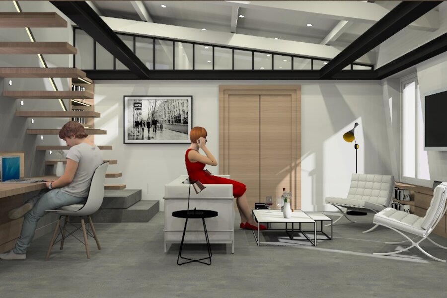 Projet Rénovation appartement L / 70m² / Paris / Etudes réalisé par un architecte Archidvisor