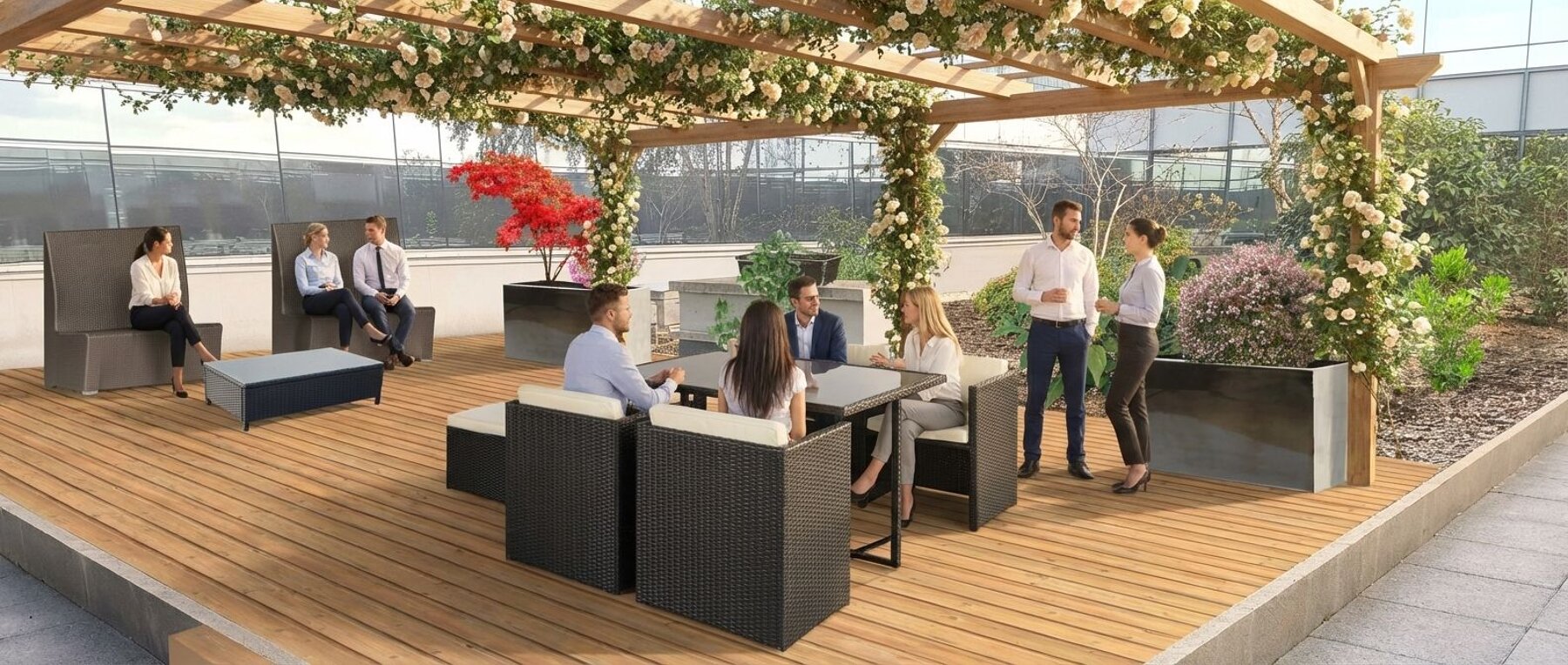 Aménagement extérieur - Bureaux par un paysagiste Archidvisor