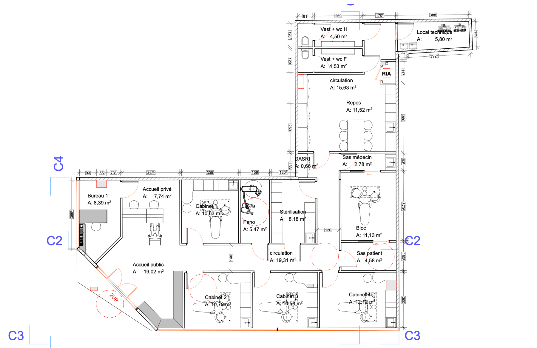 Aménagement intérieur - Equipement de santé par un architecte Archidvisor