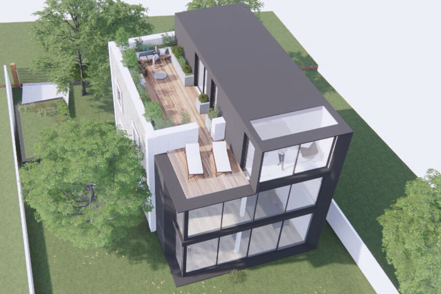 Projet Sceaux - Extension et Surélévation en bois et verre- architecture bioclimatique réalisé par un architecte Archidvisor