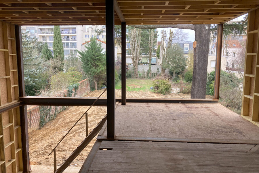 Projet Sceaux - Extension et Surélévation en bois et verre- architecture bioclimatique réalisé par un architecte Archidvisor
