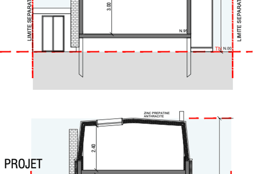 Projet ERMONT SURELEVATION AGRANDISSEMENT réalisé par un architecte Archidvisor