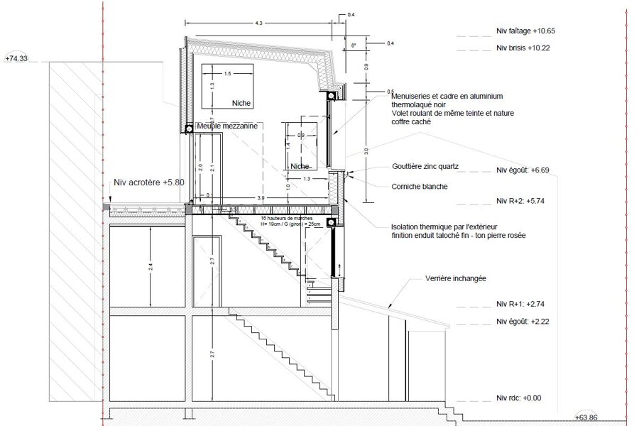 Projet Surélévation Rue Stalingrad réalisé par un architecte Archidvisor