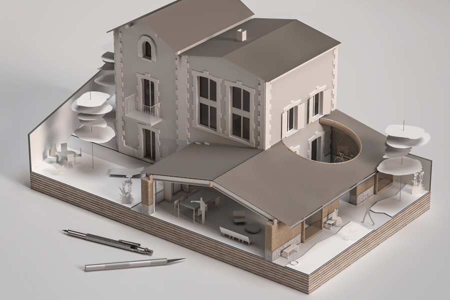 Projet réhabilitation extension d’une passementerie du XIXème siècle réalisé par un architecte Archidvisor