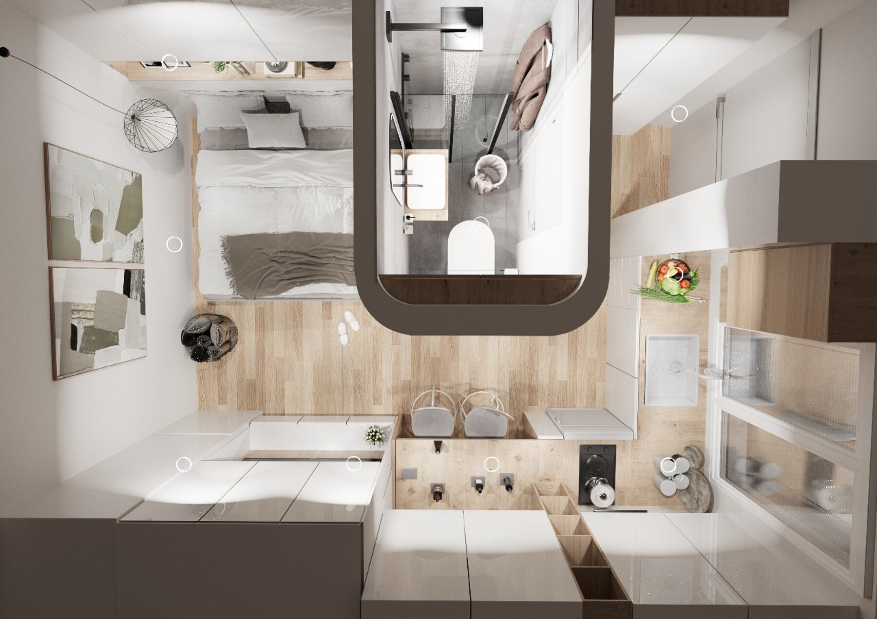 ᐅ Aménagement intérieur à Paris ≡ Réaménagement Studio par Yakdhan ...