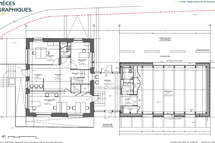 Projet RÉHABILITATION ET EXTENSION DE LA MAIRIE réalisé par un architecte Archidvisor