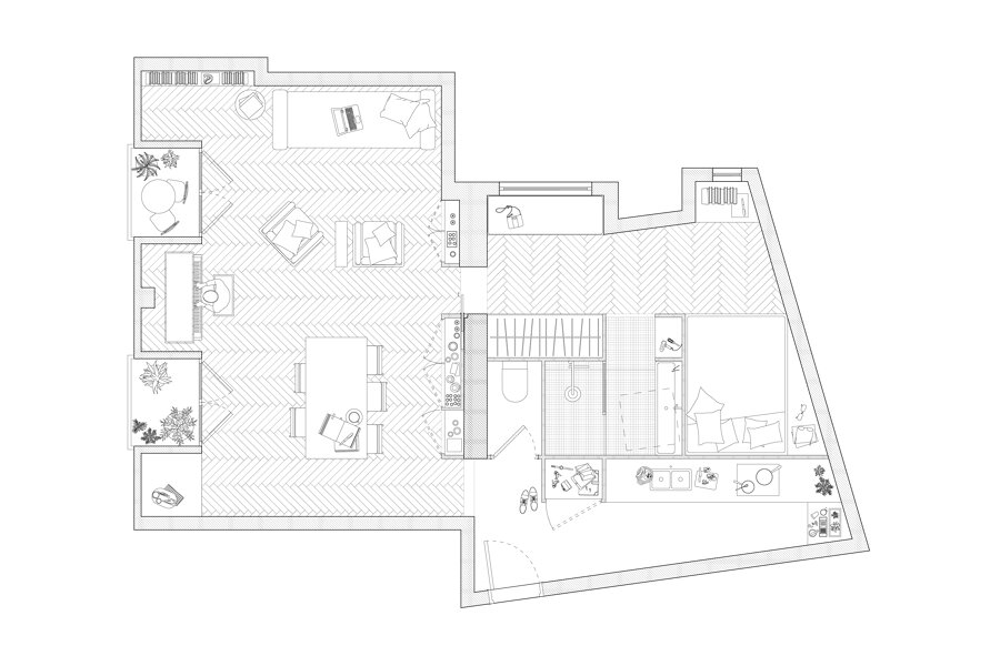 Projet A.102 appartement rivoli réalisé par un architecte Archidvisor